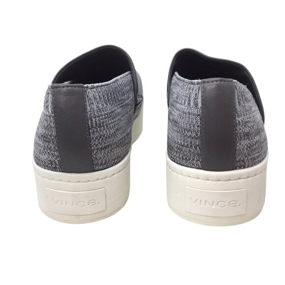 Vince Ward Gray NWOB Platform Slip On Loafers Sneakers 40 10 Knit Stretch - Picture 7 of 9